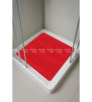 Banyo Paspası Duşa Kabin Paspası Su Sıçratmaz Paspas Kaydırmaz Paspas (70x70CM) (Kırmızı)