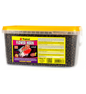 Tropical Flower Horn Adult Pellet 100Gr (Açık) Yem Kilitli Poşette Gönderileektir. Skt: 01/2029