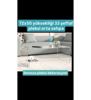 Pleksi orta sehpa 8 mm şeffaf
