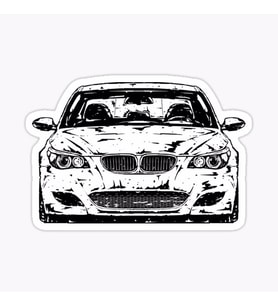 E60 Modifiye Cam Sticker Yapıştırma 16CM 2 Adet