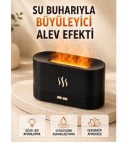 LED Alev Efektli Hava Nemlendirici 9 12 Saat Kullanımlı Aroma Difüzörü