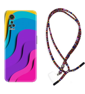 General Mobile GM 21 Pro GM 22 Pro Plus Kılıf Boyun Asklı Rasta Silikon Renk Cümbüşü 1631