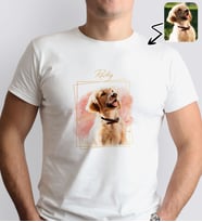 BK Gift Kişiye Özel Evcil Hayvan Tasarımlı Erkek Beyaz Tişört-5, Sevgiliye Hediye, Arkadaşa Hediye, Trend T-Shirt