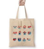 Pepsi Logo History Bez Çanta Uzun Saplı