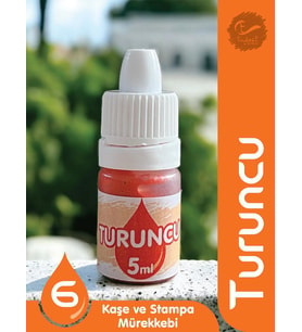 Kaşe Istampa Mürekkebi 5 ml  - Turuncu-T865