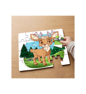 Sevimli Yavru Geyik Tasarımlı 24 Parça Ahşap Çocuk Puzzle MPK0368