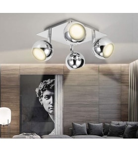MYLİGHTS 4lü krom SPOT  KÜRE PANASONIC GÜN IŞIĞI AMPULLÜ hareketli duvar aplik  led avize   