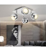 MYLİGHTS 4lü krom SPOT  KÜRE PANASONIC GÜN IŞIĞI AMPULLÜ hareketli duvar aplik  led avize   