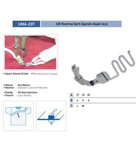 Çift Kıvırma Şerit Apara(Ayak Ucu)25x6mm/UMA-237(KS66)