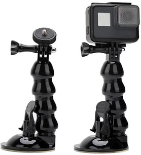 AX-231 Vantuzlu Araç İçi Esnek Kamera Tutucu – GoPro, DJI Osmo Action, Insta360 ile Uyumlu, 1/4 Vida Bağlantılı