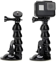 AX-231 Vantuzlu Araç İçi Esnek Kamera Tutucu – GoPro, DJI Osmo Action, Insta360 ile Uyumlu, 1/4 Vida Bağlantılı