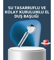 Yüksek Basınçlı 3 Fonksiyonlu Duş Başlığı