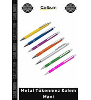 #Kalem Promosyon Lüks Şık Logolu Baskılı Kurumsal Hediye Kaliteli Metal Tükenmez Kalem Mavi