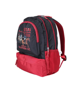 U.S. Polo Assn. Sırt Çantası Siyah Kırmızı 22040