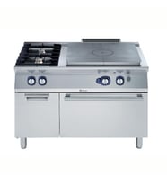 Electrolux Professional Endüstriyel Gazlı Kapalı Ateş Ocak (tam Modul), Merkezde 7 Kw''lık Tek Brulör + 2 Açık Ateş Ocak, Her Brulör 5,5 Kw + Gazlı Fırın E7STGL3010
