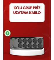 Northcity USB Type-C Destekli 10’lu Grup Priz Termal Korumalı 2m Kablo 2500W