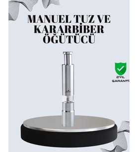 Tuz ve Kararbiber Öğütücü - Şeffaf Akrilik Hazne