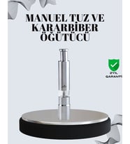 Tuz ve Kararbiber Öğütücü - Şeffaf Akrilik Hazne