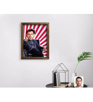 BK Gift Kişiye Özel Godfather Baba Karikatürlü Doğal Masif Ahşap Çerçeveli Tablo 45x65cm-17