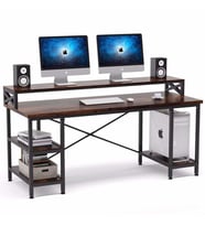 Zizuva Tasarım Monitör Raflı  Klasik Modern Çalışma Masası