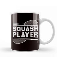 Squash Player Racket Ball Sports Indoor Tennis Court Match Kupa Bardak Porselen