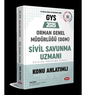 2025 GYS Orman Genel Müdürlüğü GYS Sivil Savunma Uzmanı Sınavı Ortak Alan Konu Anlatımlı Data