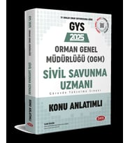 2025 GYS Orman Genel Müdürlüğü GYS Sivil Savunma Uzmanı Sınavı Ortak Alan Konu Anlatımlı Data