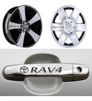 Rav4 Kapı Kolu Jant Sticker (10 Adet) Etiket Yapıştırma Z151
