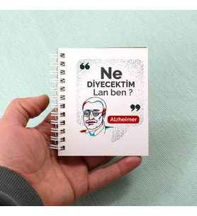 Alzheimer Esprili Mesajlı Not Defteri Hediyelik