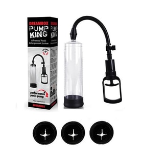 Dream Box Süper Vakum Penis Pompası+ 3 Adet Renkli Silikon Başlık