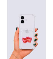 iPhone 17 Kartlıklı Pozitif Enerji Desenli Kılıf - GLST5612-8397