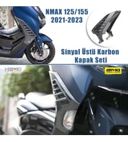 Yamaha Nmax 125/155 2021-2023 Sinyal Üstü Karbon Kapak Seti