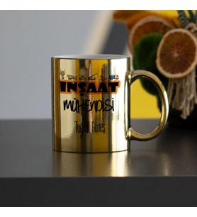 İnşaat Mühendisine Hediye Gold Kupa Bardak 002