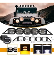 Codex 5’li Angelli 30w Çift Renk Turuncu Beyaz Gömme Off Road Led Lamba