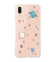 Huawei P20 Lite Uyumlu Baskılı Yumuşak Silikon Şeffaf Telefon Kılıfı