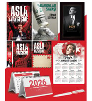 Asla Vazgeçme - Ayraç - Kartpostal - Poster - Baronlar Savaşı -  2026 Ajanda İstikbal - İstikbal Ahşap Duvar Takvimi - Masa Takvimi