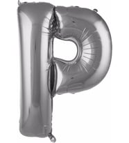 Pazariz  Balon P Harf 76 cm Gümüş Folyo Balon 34 Inc