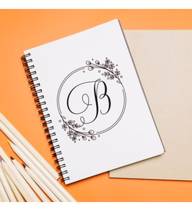 Baş Harf Tasarımlı Defter Kişiye Özel