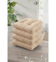 SANDALYE MİNDERİ 45X45 CM OVAL KÖŞELİ BAĞCIKLI 4 ADET