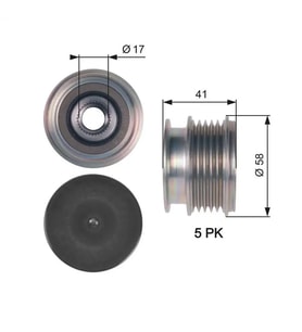 GATES OAP7126 Alternator Kasnagi 30667682