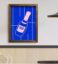 BK Gift Cafe & Bar & Restaurant Konseptli Doğal Masif Ahşap Çerçeveli Tablo 45x65cm-77