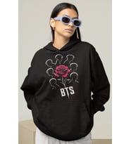 BTS Baskılı Unisex Oversize Müzik Grubu Hoodie