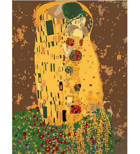 Öpücük Sayılarla Boyama Seti 50x65 cm (Tuvale Gerili)
