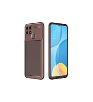 Oppo A15S Uyumlu Kılıf Zore Negro Silikon Kapak (Kahverengi)