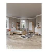 Sevimli MDF Zebra Çocuk Odası 5 Parça Set, Ahşap Meşe Renk