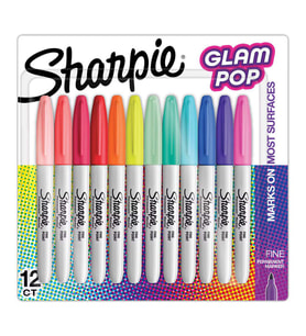 Sharpie Permanent Markör Fine Glam Pop 12 Li Bls