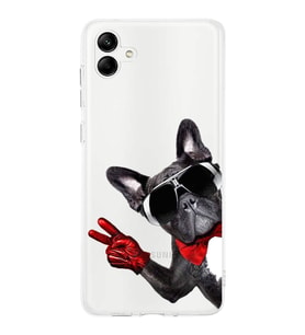 PrintiFy Samsung Galaxy A05 ile Uyumlu 1mm Slim Fit Köpek 2 050e Baskılı Şeffaf  Kılıf