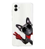 PrintiFy Samsung Galaxy A05 ile Uyumlu 1mm Slim Fit Köpek 2 050e Baskılı Şeffaf  Kılıf