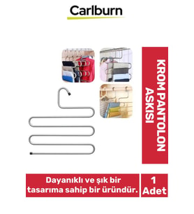 Özel Üretim Uzun Ömürlü Yer Tasarrufu Sağlayan Düzenleyici Organizer Paslanmaz Krom Pantolon Askısı