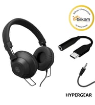 Hypergear V50 Type-C ve 3.5mm Jack Girişli Mikrofonlu Kablolu Kulaküstü Kulaklık Siyah